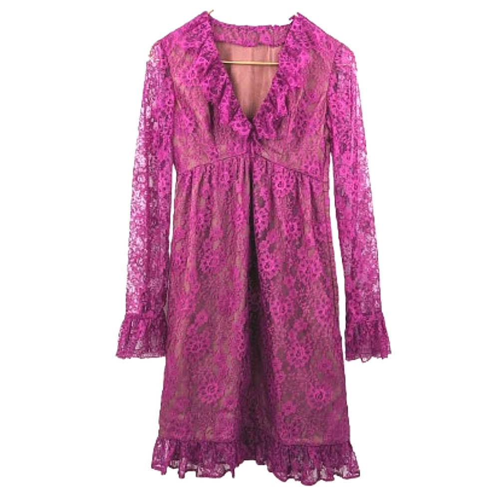 vintage 60's lace mini dress